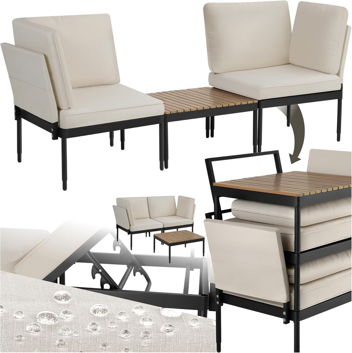 Test du salon de jardin modulable TecTake® 5 en 1