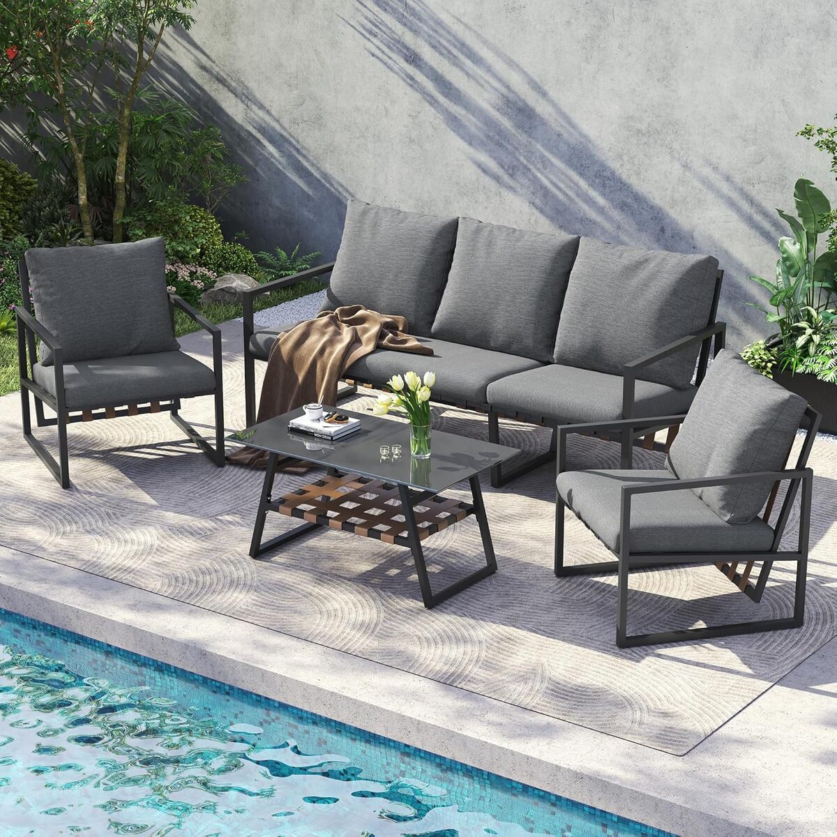 Test : ensemble de salon Merax, confort et style pour votre jardin
