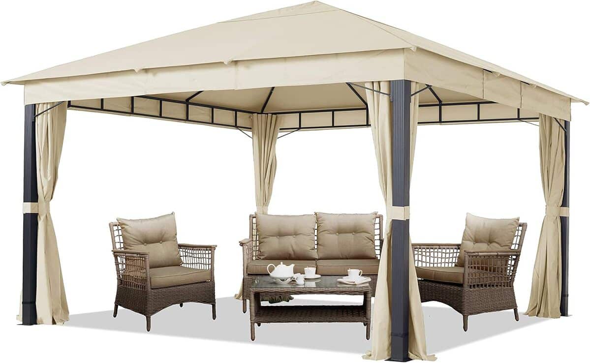 Test : pavillon de jardin alu premium 4x4 m imperméable