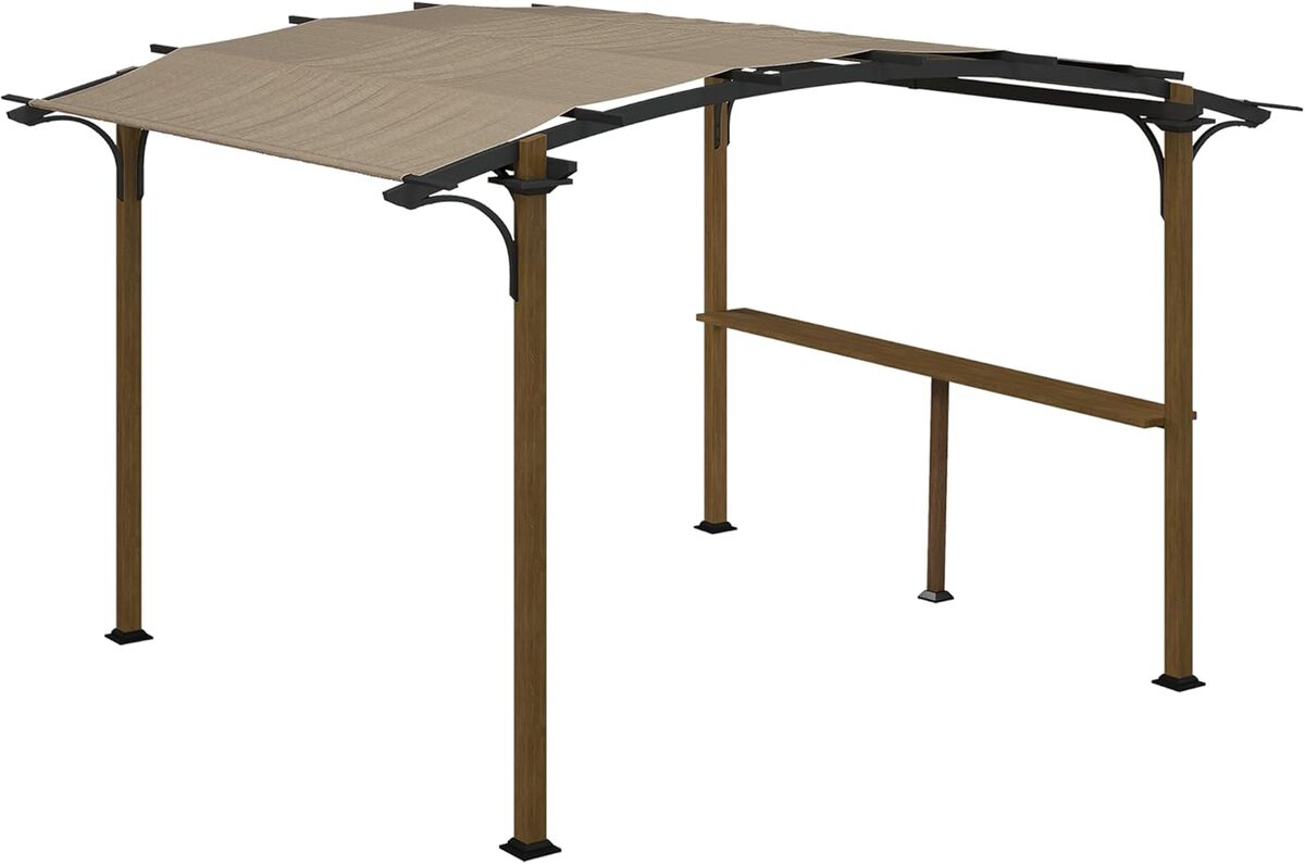 Test : pergola Outsunny avec comptoir et protection UV