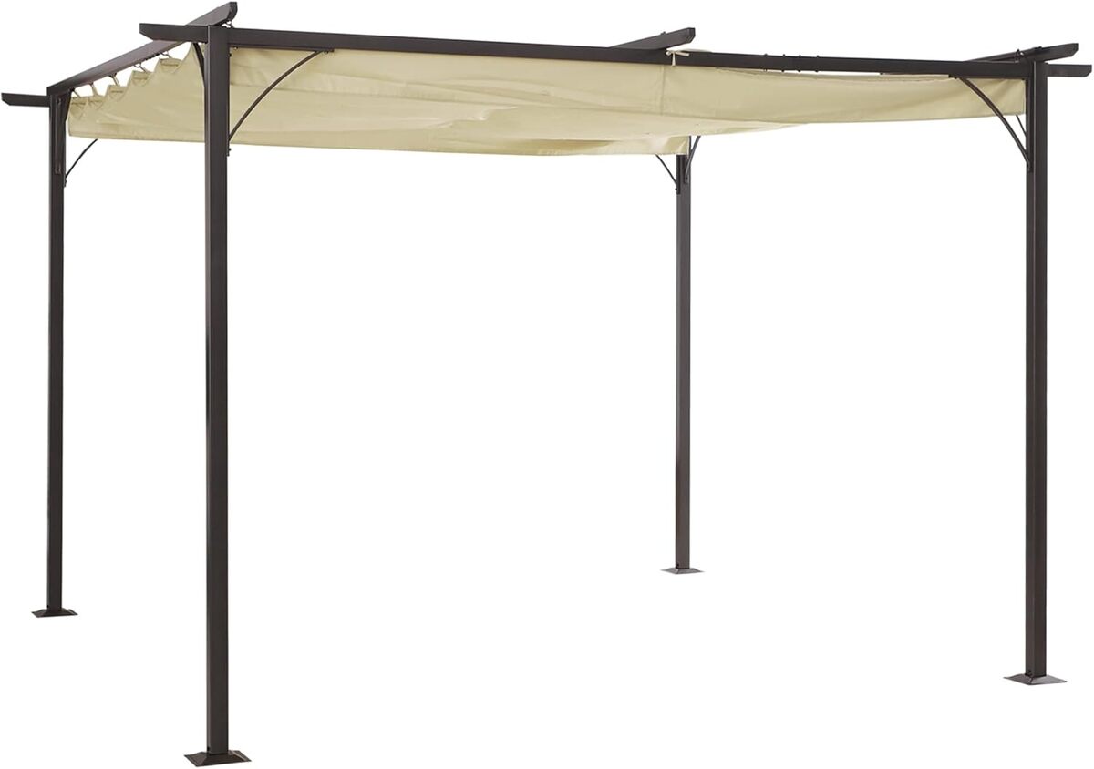 Test : pergola rétractable Outsunny 4 x 4 m en métal et toile beige