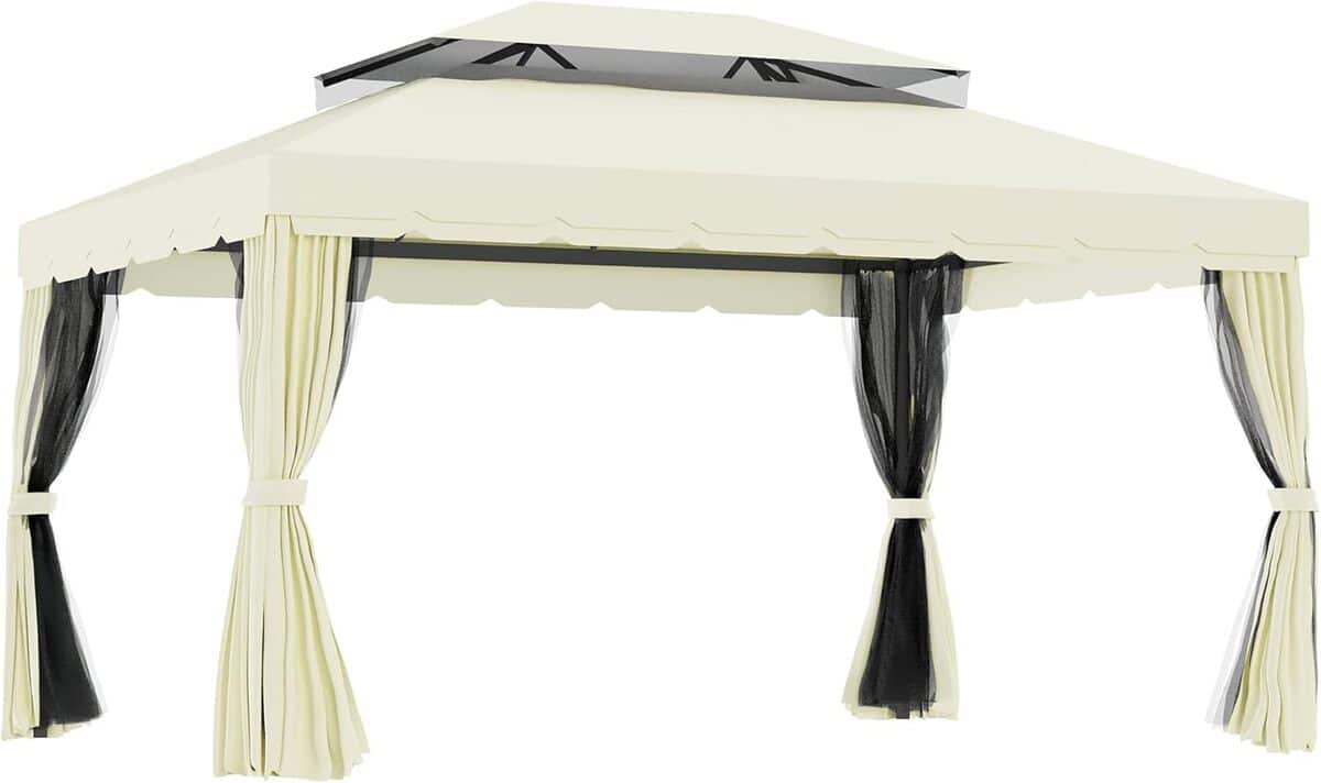 Test : tonnelle de jardin Outsunny avec parois amovibles et moustiquaires