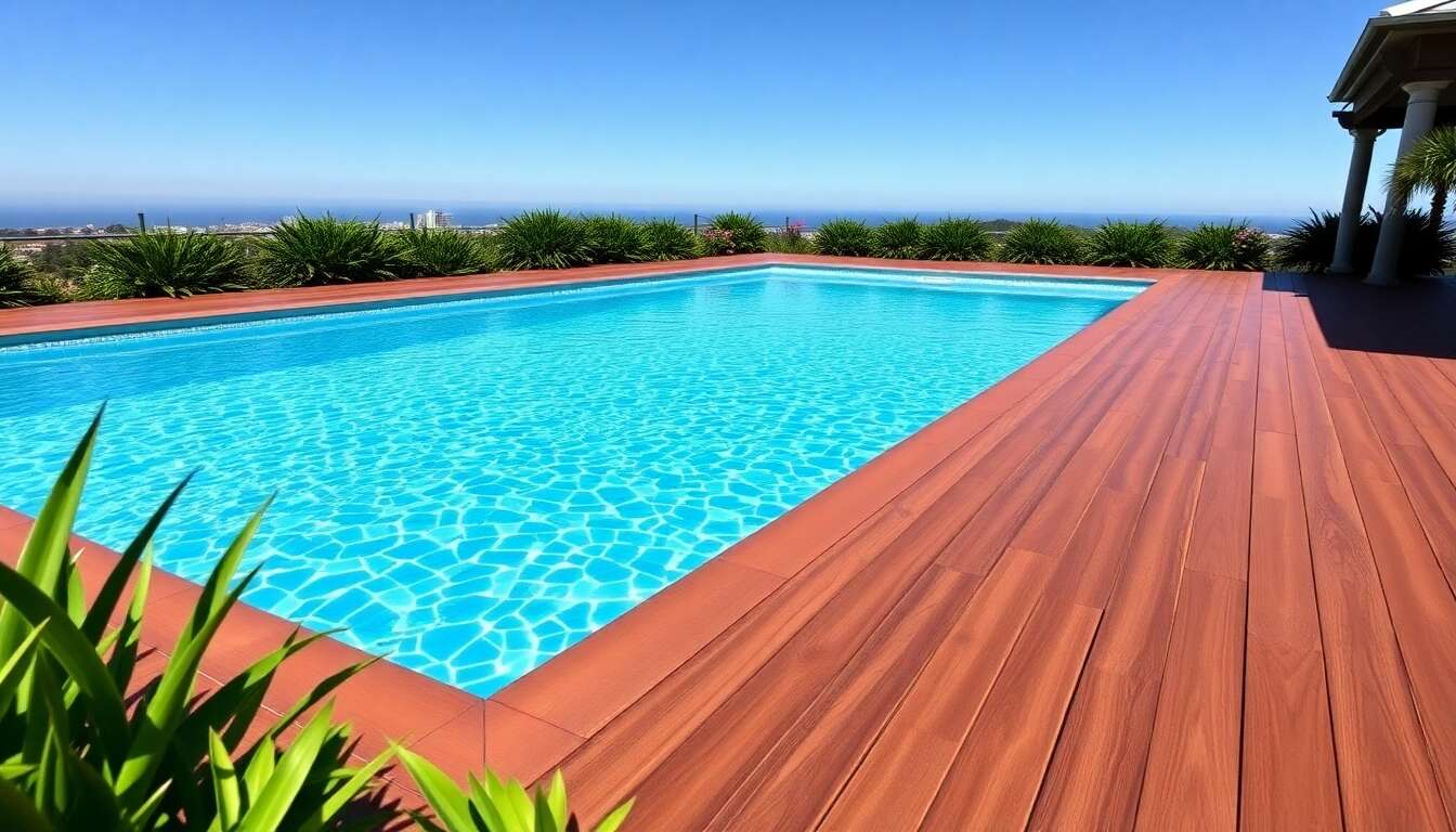 Choisir le bois id&eacute;al pour une terrasse autour de la piscine