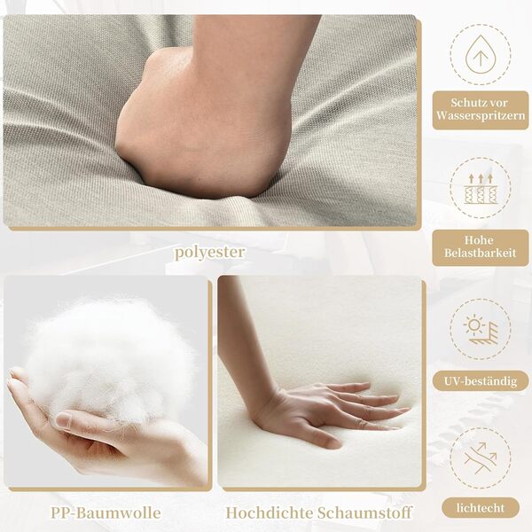 Merax Ensemble de meubles de jardin d'extérieur avec canapé 3 places, 2 fauteuils et 2 tables basses, cadre en acier galvanisé, dossier haut, pour jardin, terrasse et balcon