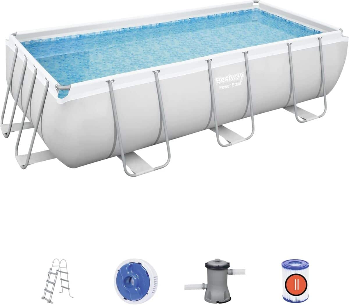 Test de la piscine hors sol Bestway Power Steel rectangulaire 404x201x100 cm