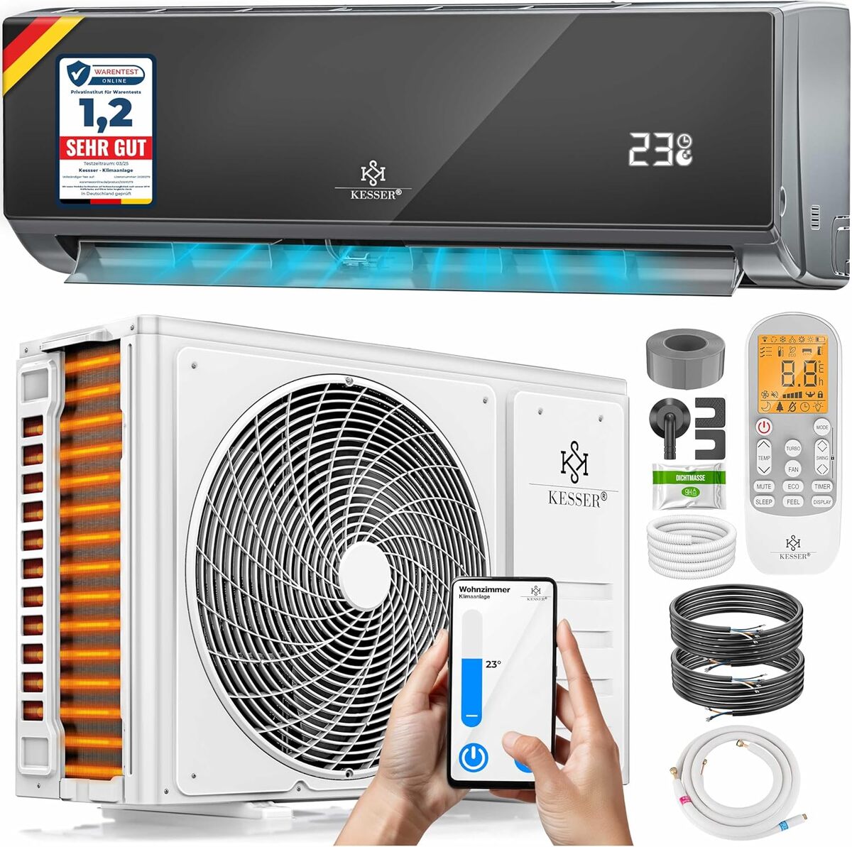Test du climatiseur réversible Kesser 9000 BTU : performance et connectivité