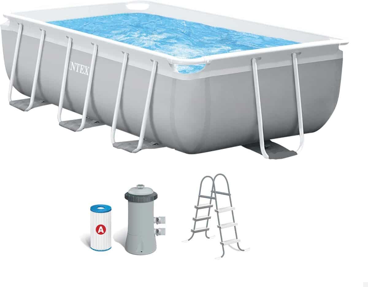 Test du Prism Frame Rectangular Pool Set : dimensions 3M x 1.75M x 0.8M