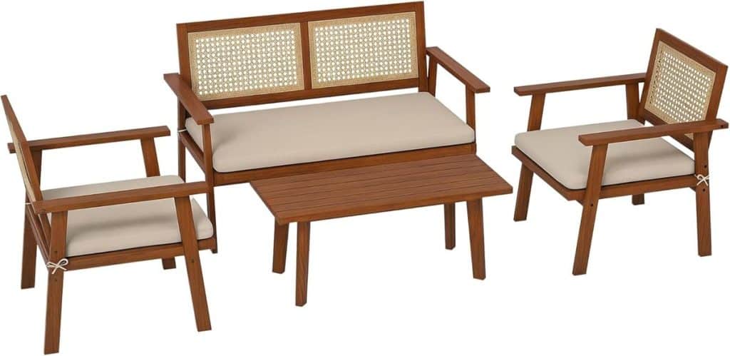 Test du salon de jardin Outsunny 4 pièces : confort et style bohème