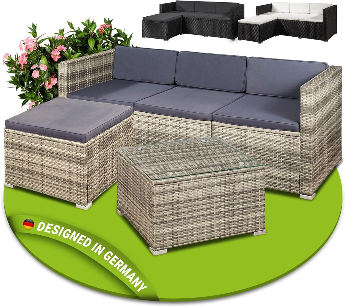Test : salon de jardin Juskys Punta Cana M en polyrotin