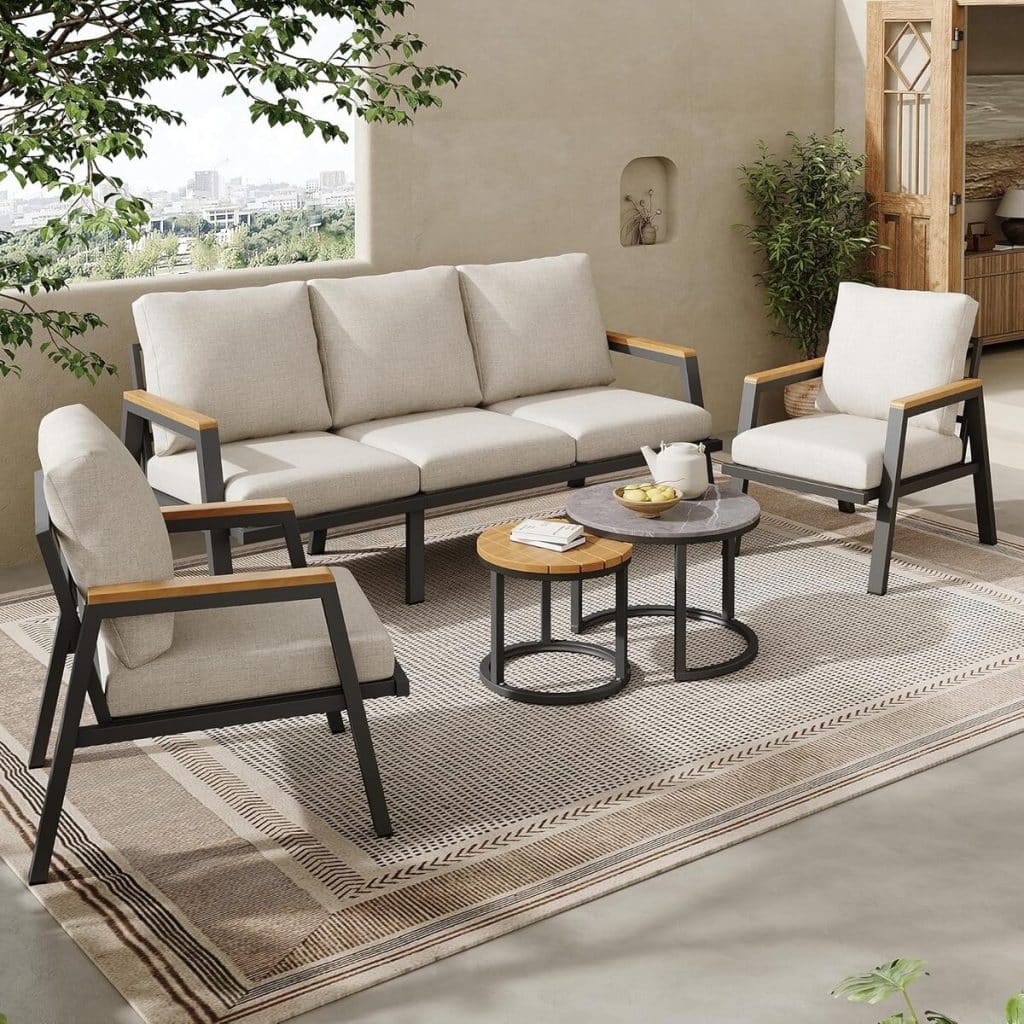 Test : salon de jardin Merax cadre acier galvanisé