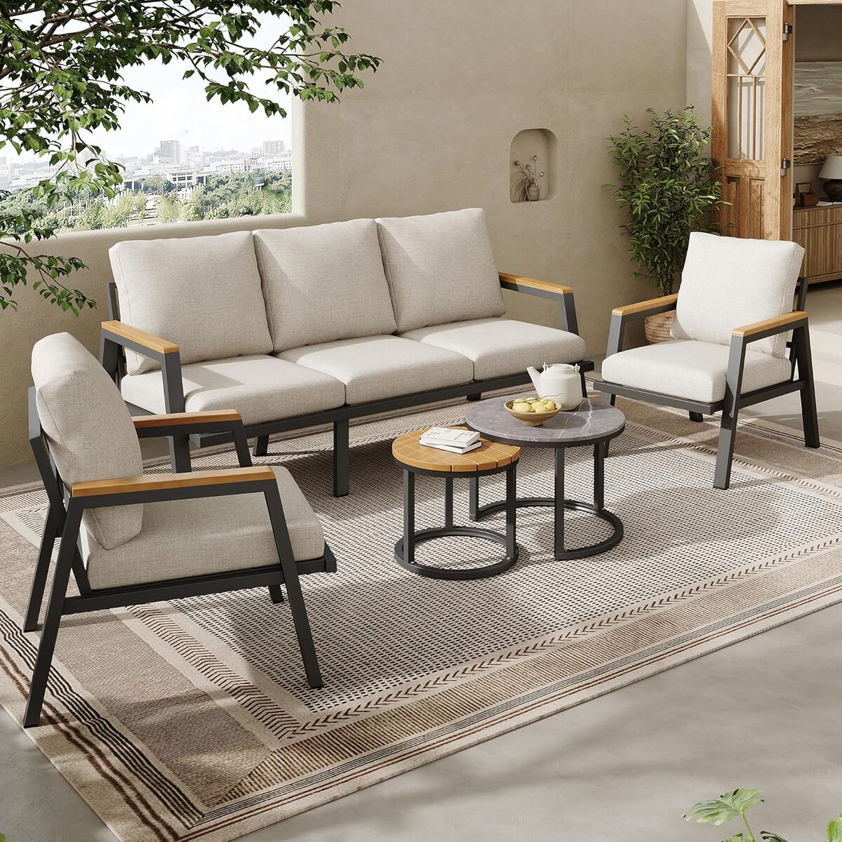 Test : salon de jardin Merax cadre acier galvanisé