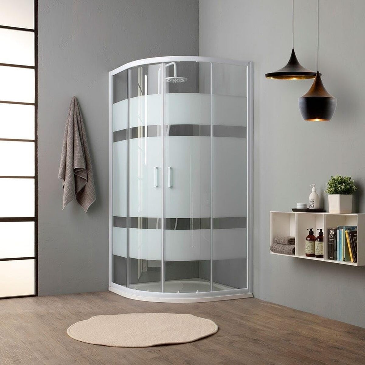 Test cabine de douche incurvée 90x90 de Kiamami Valentina