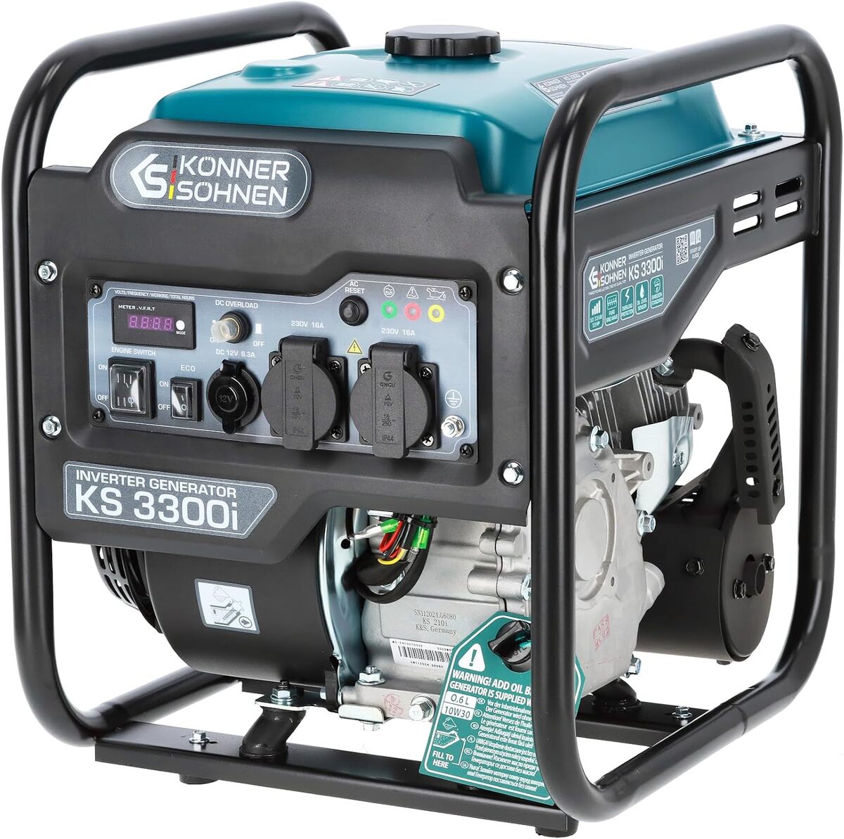 Test du générateur Könner & Söhnen KS 3300i, puissance 3300W