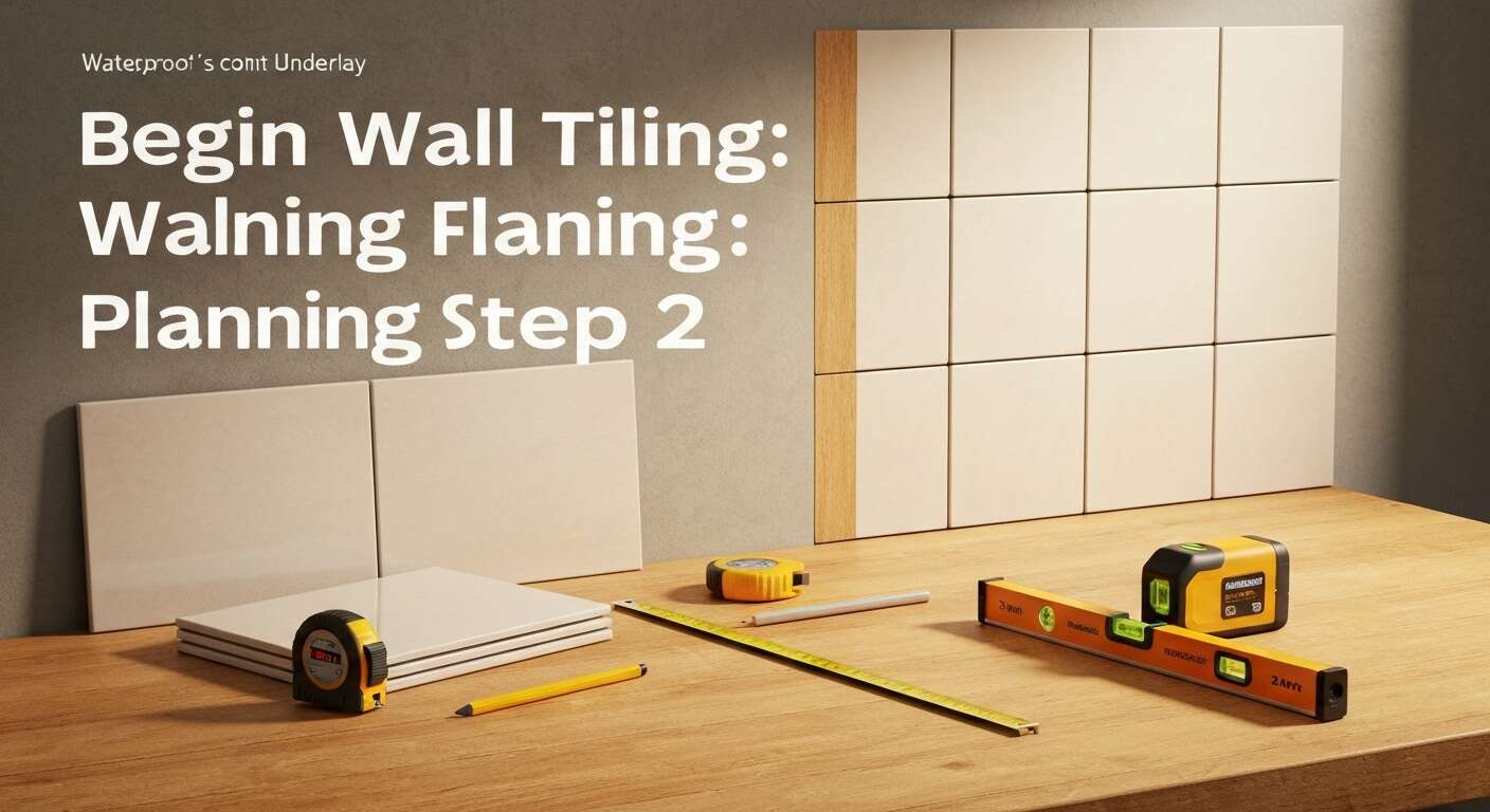 Commencer la Pose de Carrelage Murale : guide Calepinage Étape 2