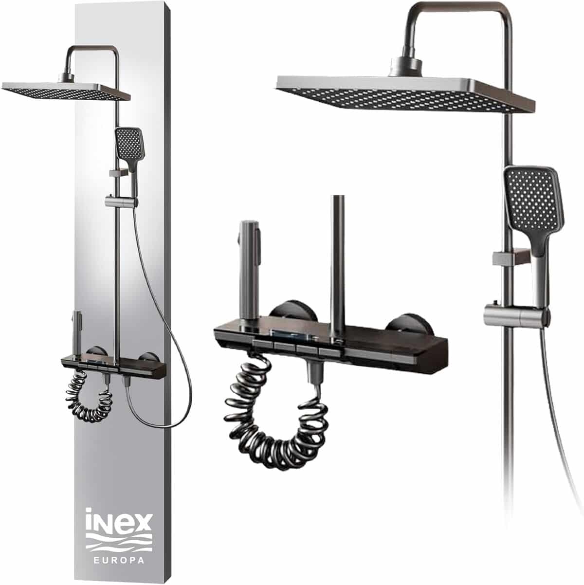 Test : colonne de douche Inex Europa noire 4 modes et réglable