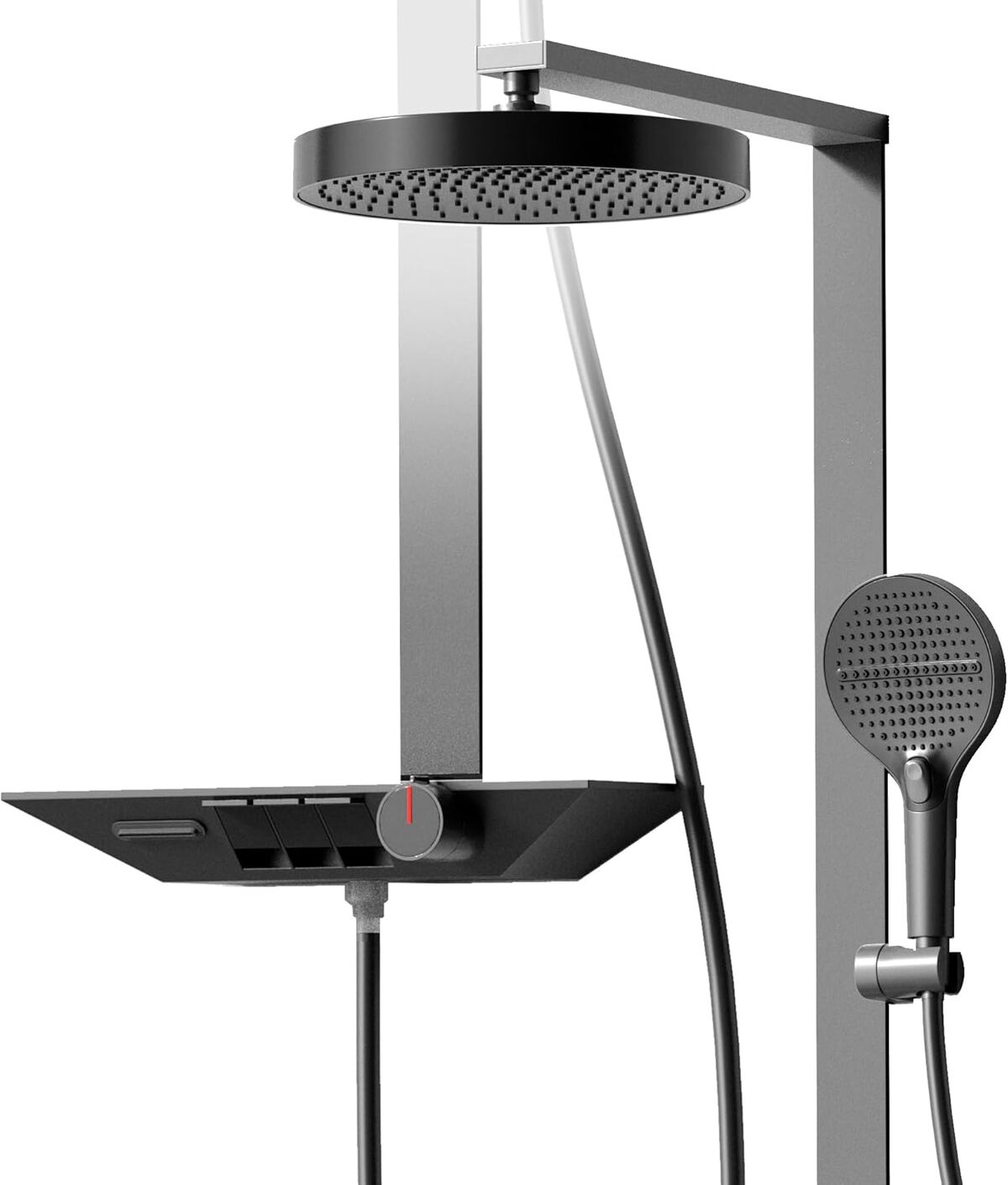Test : ensemble de douche avec thermostat et étagère en verre