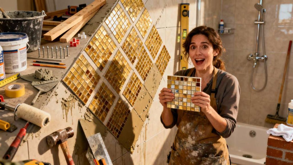 Installation de mosaïque murale dans une douche : guide pratique