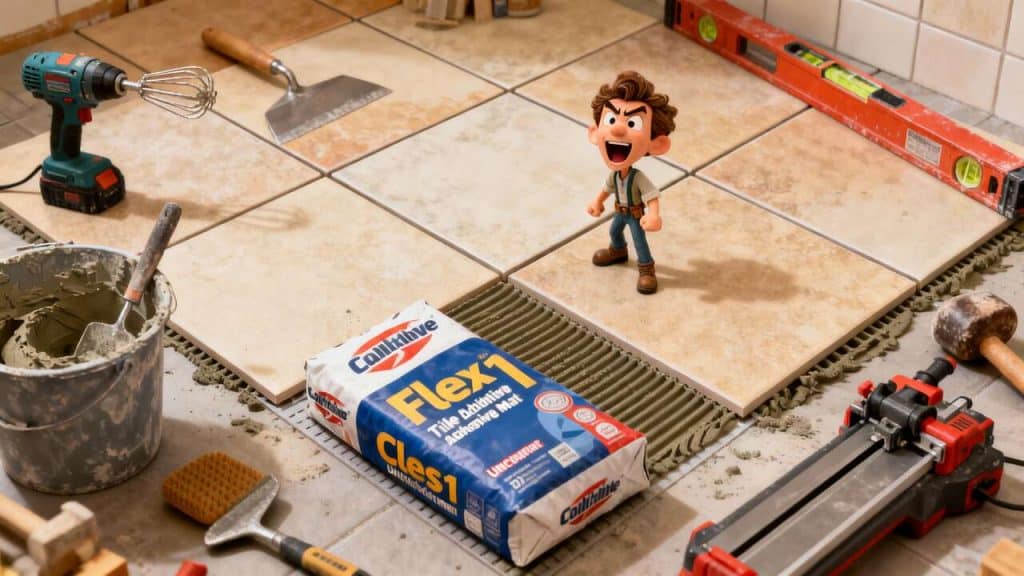 Astuce pratique : double encollage carrelage