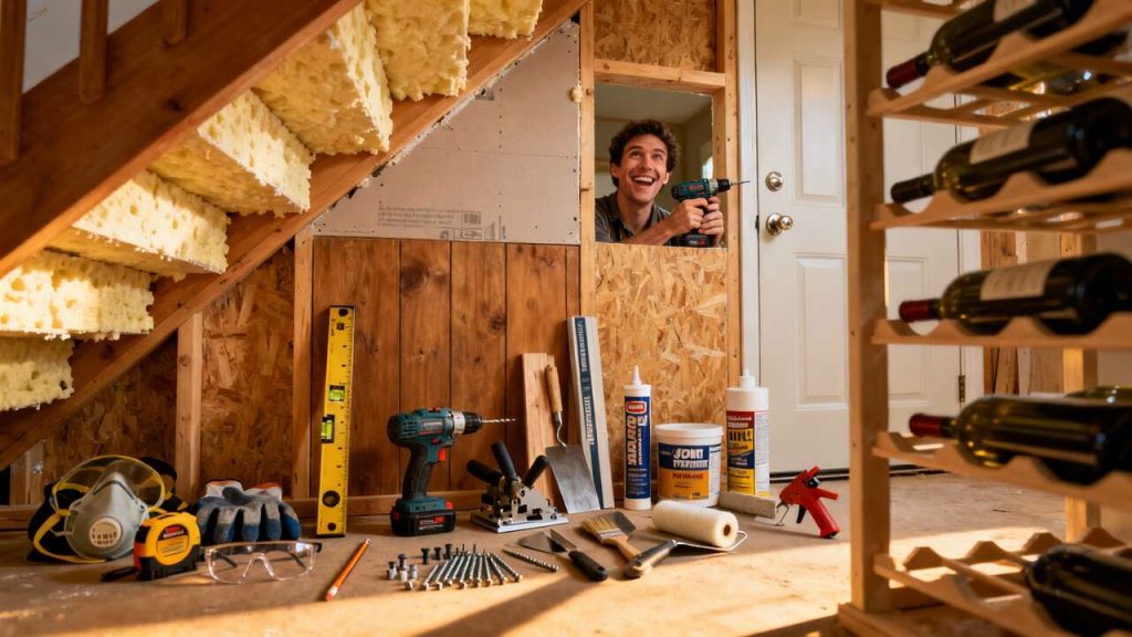 Comment installer une cave à vin sous escalier : mode d'emploi