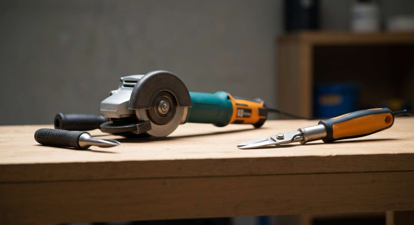 Couper et assembler : meuleuse, cisailles et pince &agrave; sertir