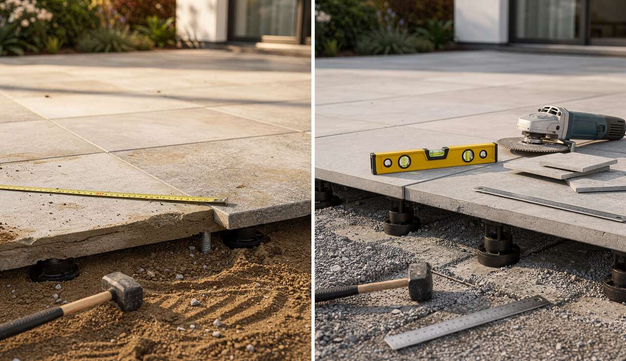 Terrasse sur plots : transformation spectaculaire avant/après