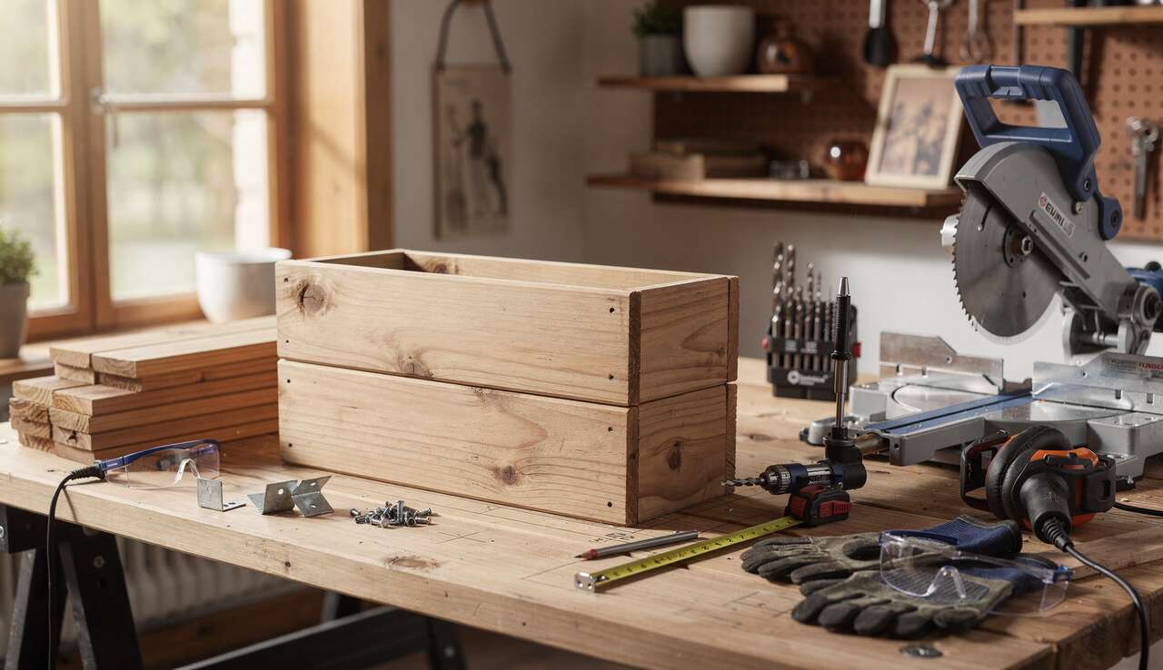 Fabriquer une jardinière avec des lames de terrasse