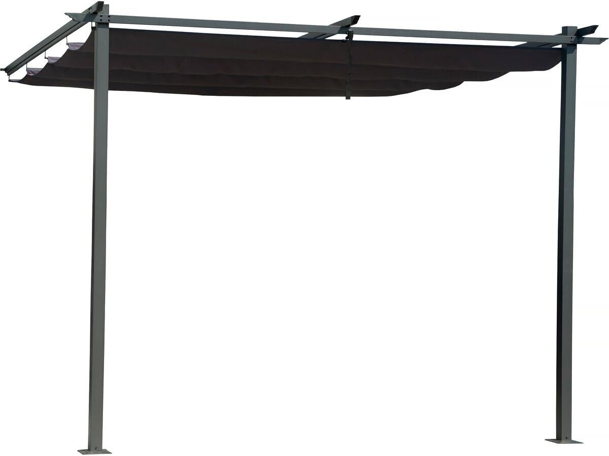 Test de la pergola adossée rétractable Habitat et Jardin 3x3 m