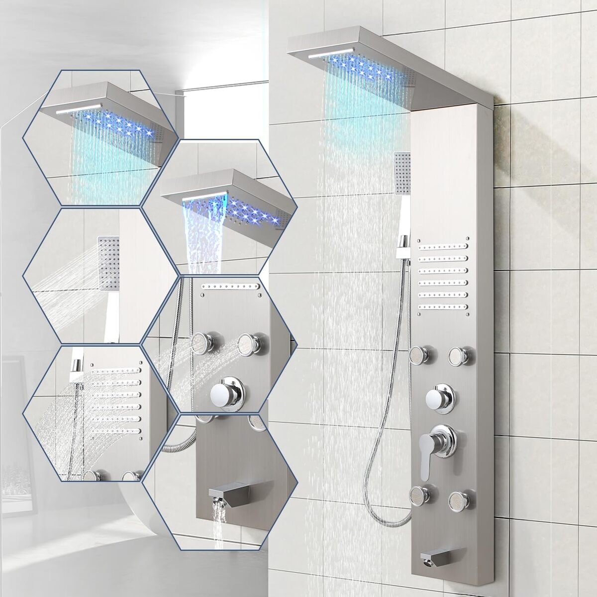 Test : panneau de douche ISOISL avec affichage LED et 5 fonctions