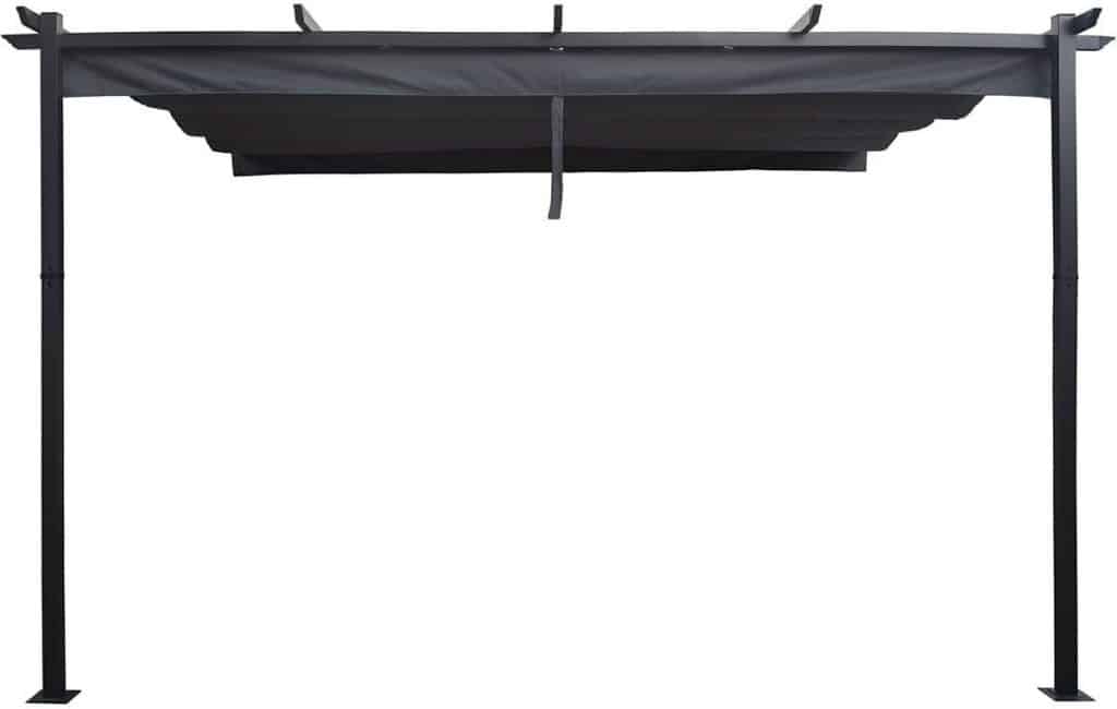 Test : pergola adossée Habitat et Jardin 3x4 m gris en aluminium