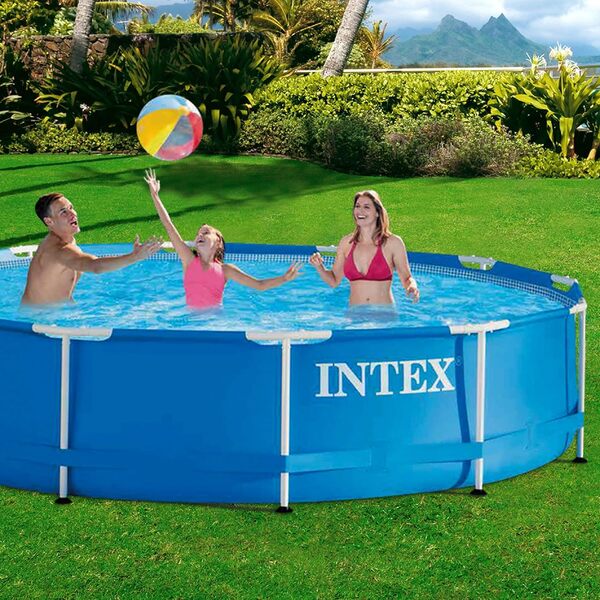 Intex piscine metal frame ronde tubulaire (ø)3,66 x (h)0,76m