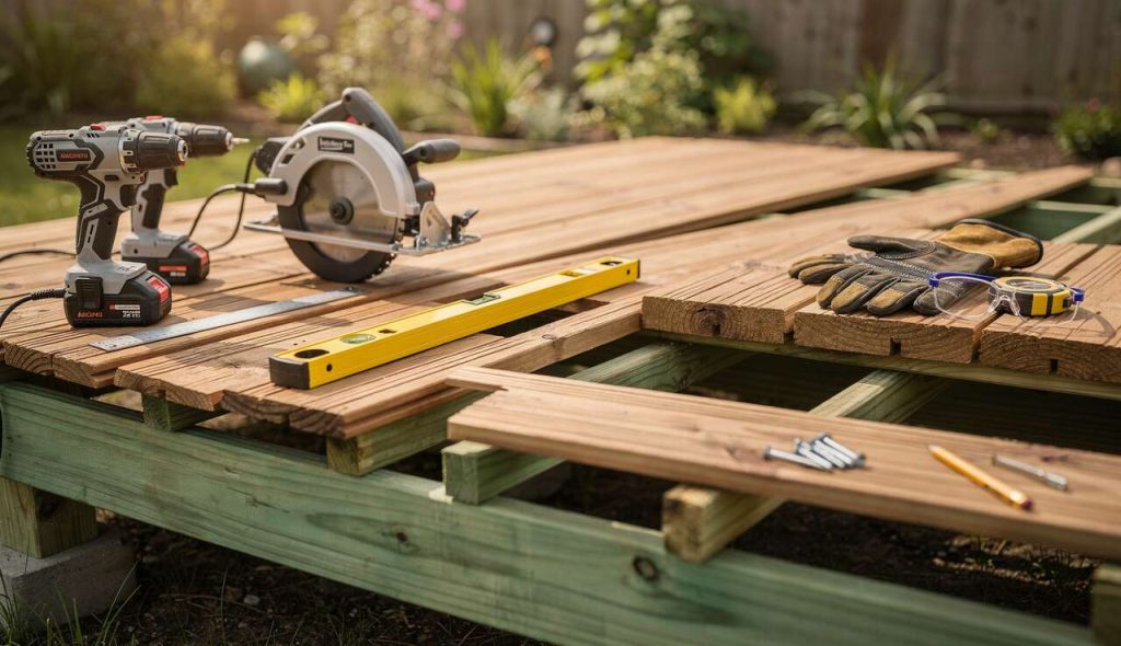 Créer une terrasse en bois sur lambourdes : guide pratique