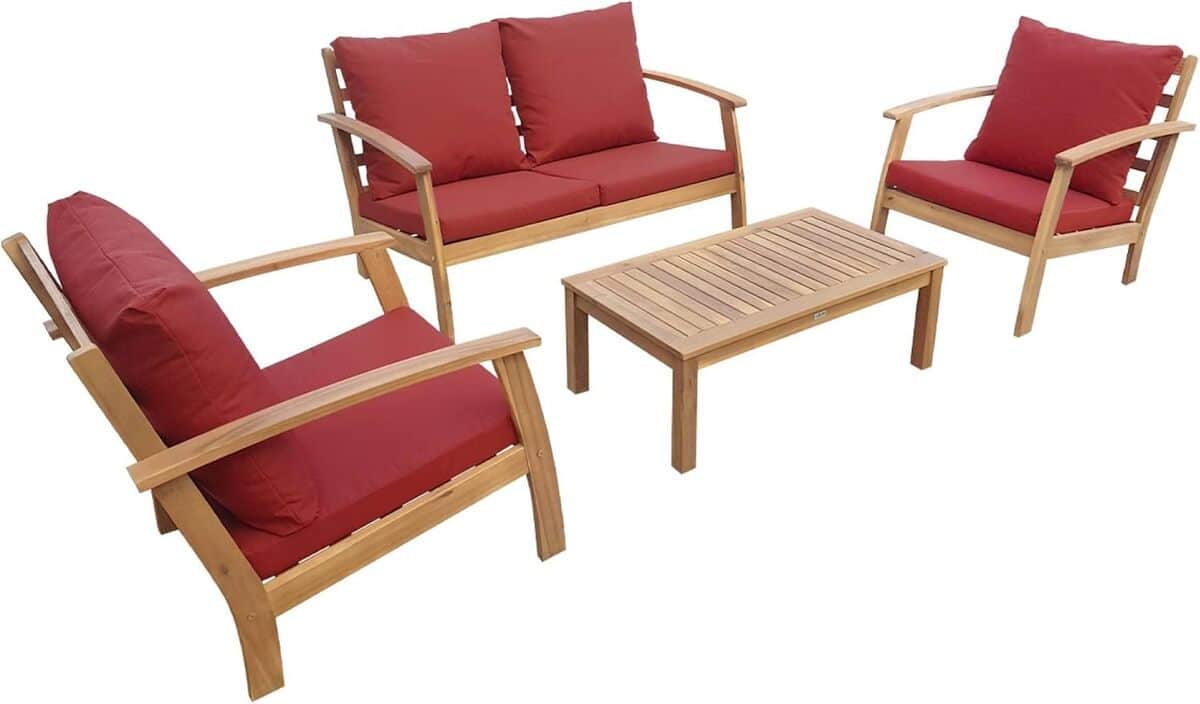 Avis sur le salon de jardin Ushuaïa : design et confort en acacia