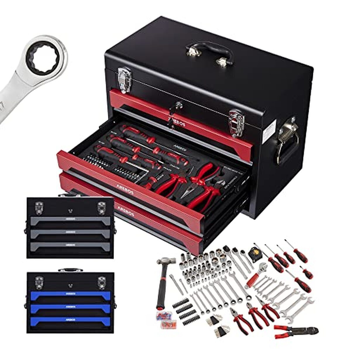Test : mallette à outils Arebos 172 pièces, pratique et complète