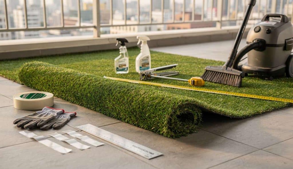 Comment poser du gazon synthétique sur balcon ou terrasse ?