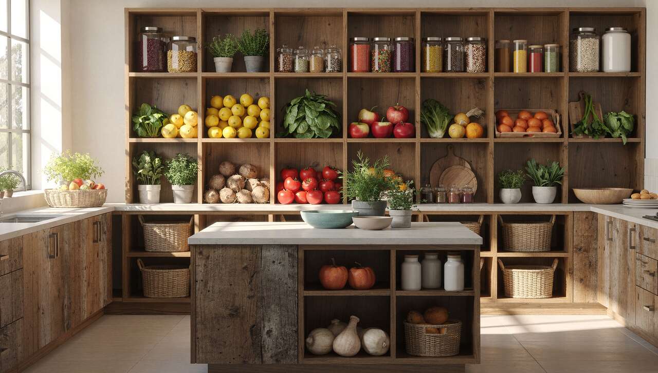 Grille modulable façon épicerie : atout pratique et déco pour la cuisine