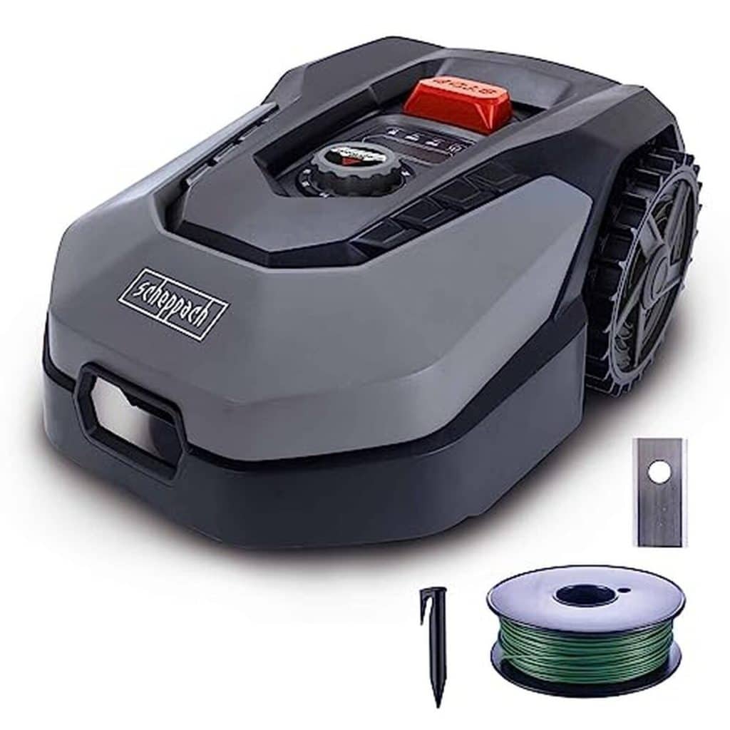 Test du robot tondeuse Scheppach XL600 pour jardins 600 m²