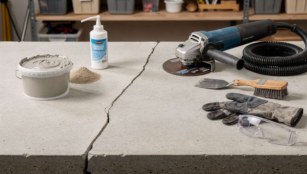 Comment réparer une fissure dans une dalle en béton ?