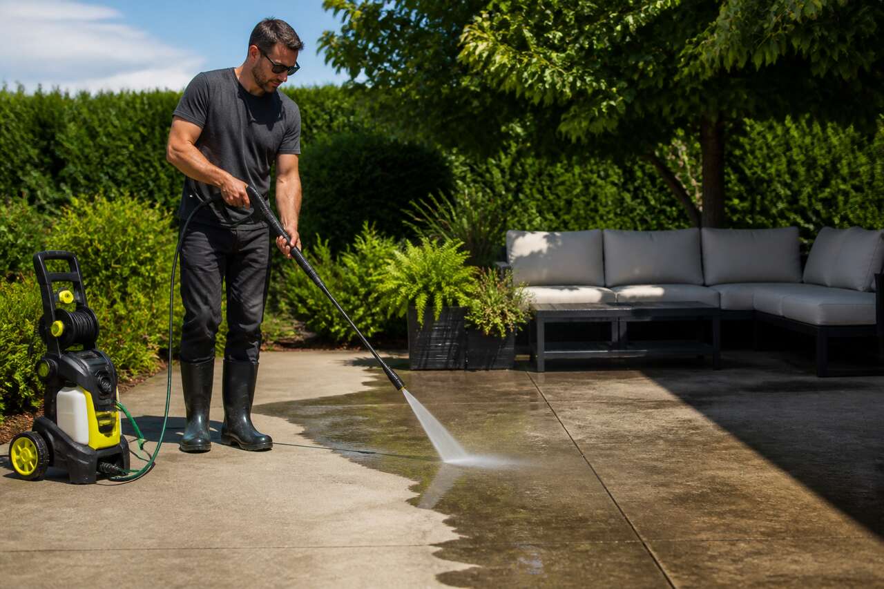 Astuces pour nettoyer une terrasse en béton
