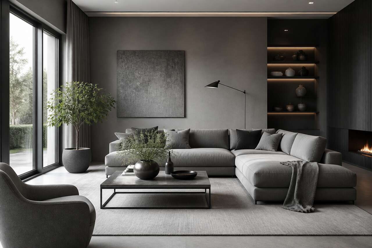 Nuances et matières de gris en déco design