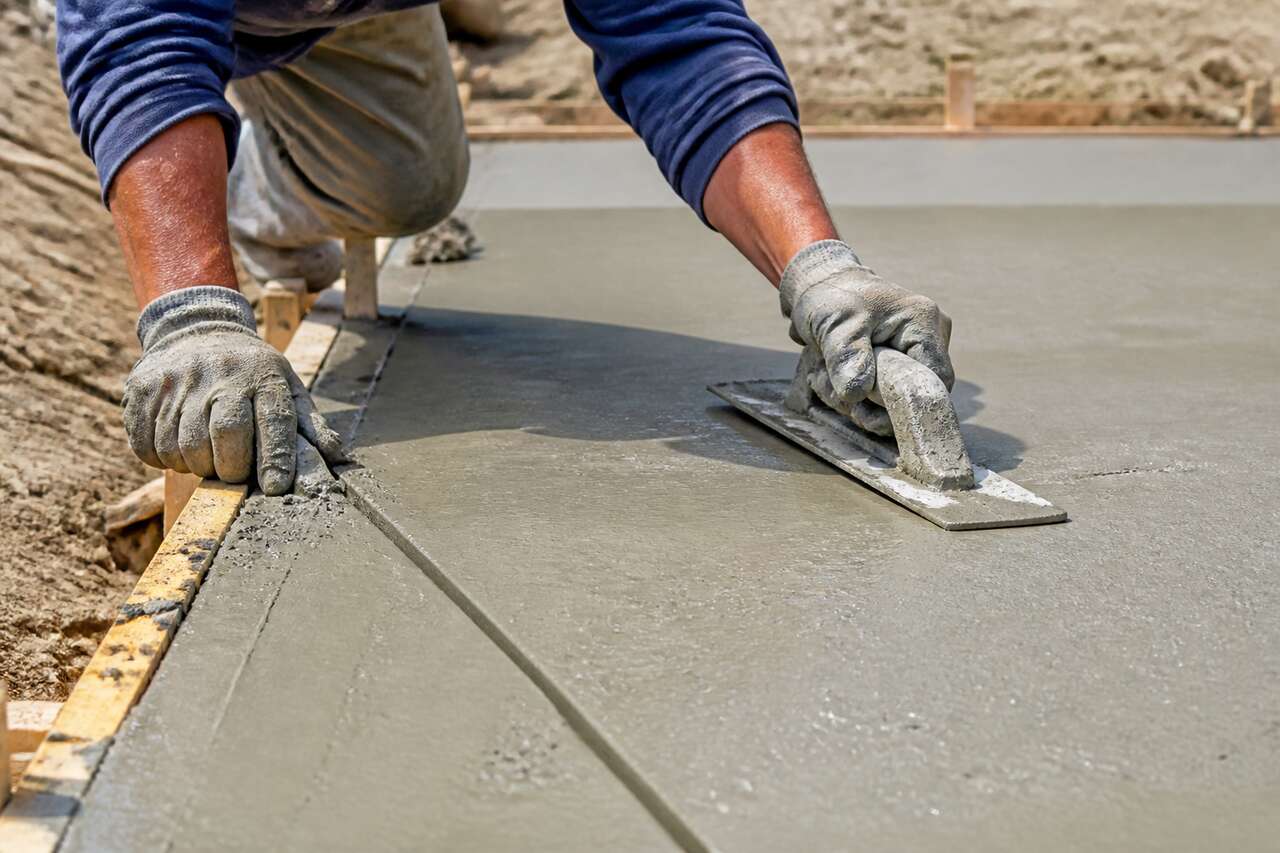 Couler une dalle: coulage, r&eacute;glage, lissage et joints