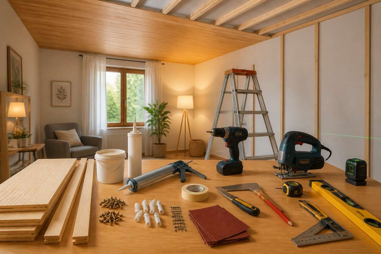 Comment poser du lambris au plafond ?