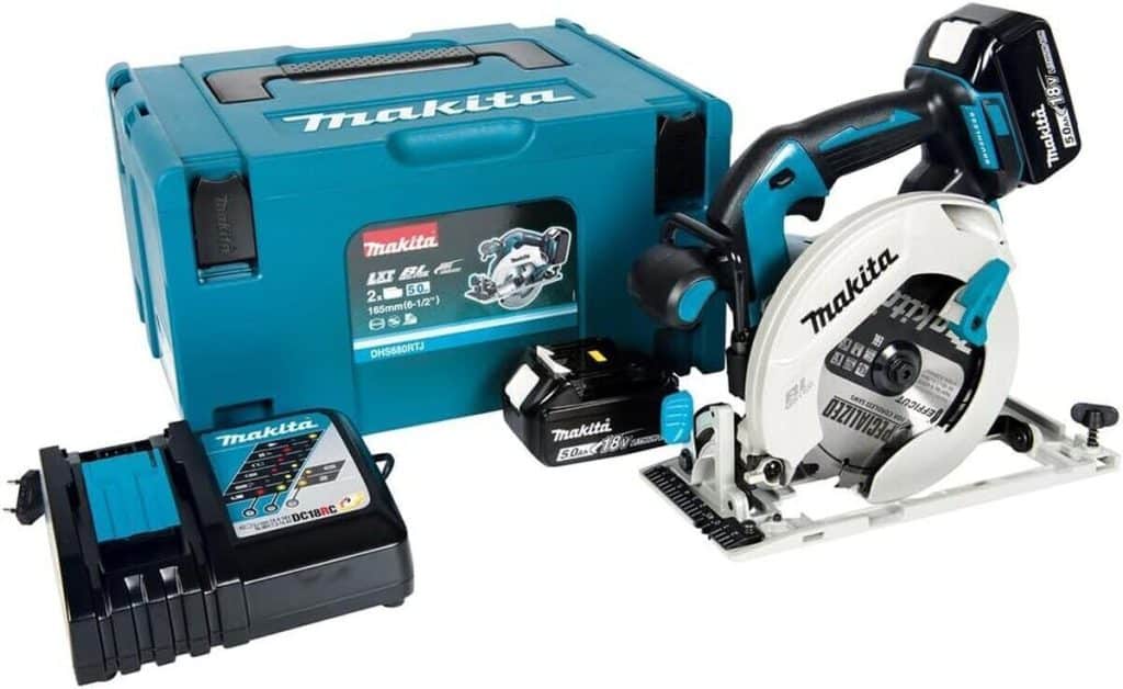 Test de la scie circulaire makita dhs680rtj Ø165 mm 18v