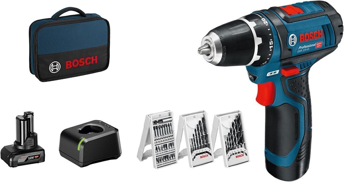 Test : perceuse-visseuse Bosch GSR 12V-15 avec accessoires complets