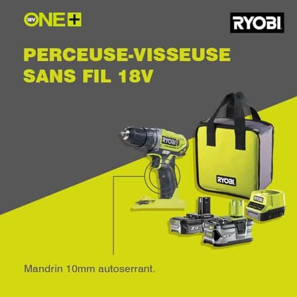Découvrez notre test détaillé de la perceuse-visseuse Ryobi R18DD2-242S 18V avec double batterie. Performances, autonomie et avis sur ce modèle sans fil.