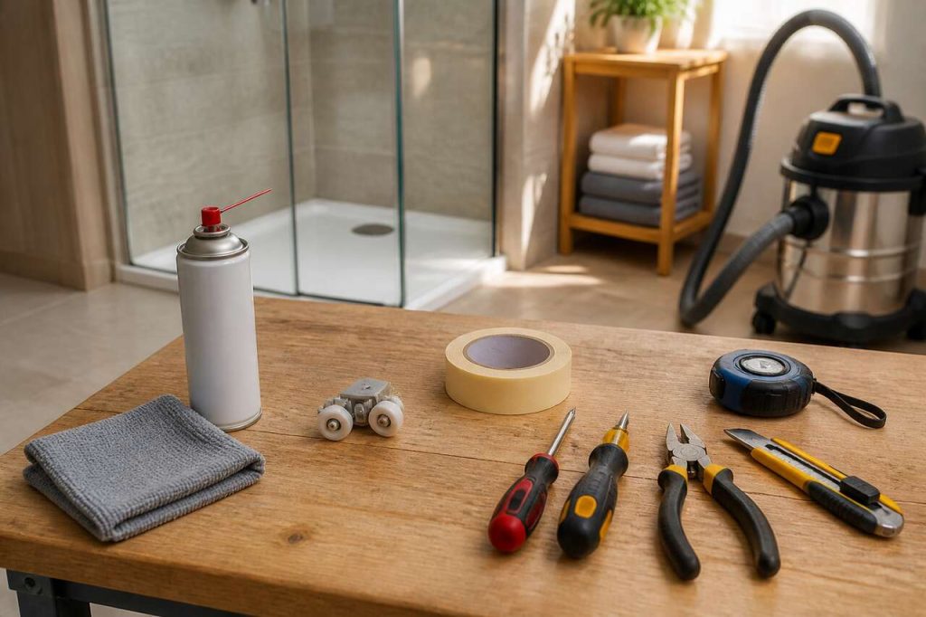 Changer la roulette d'une porte de douche coulissante : guide pratique