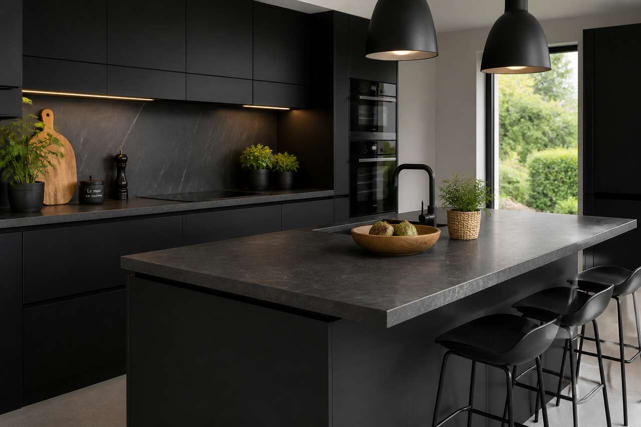 Le noir en cuisine : tendance déco incontournable