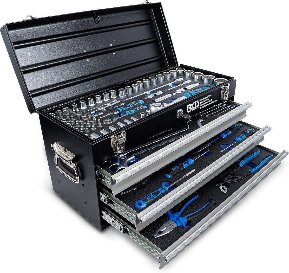 Test : bGS 3318, caisse à outils 3 tiroirs avec 143 outils