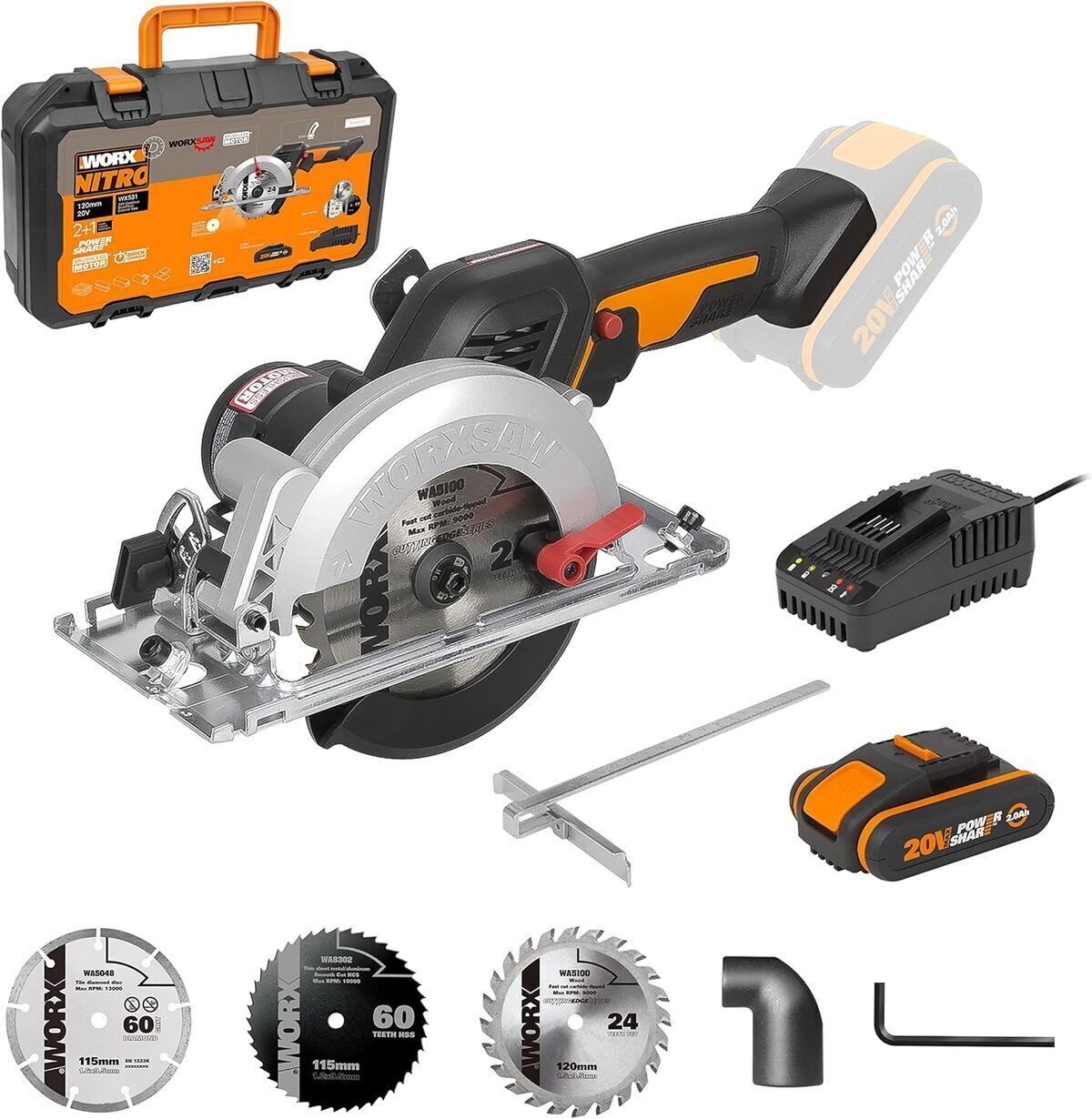 Test de la scie circulaire sans fil WORX WX531 20V