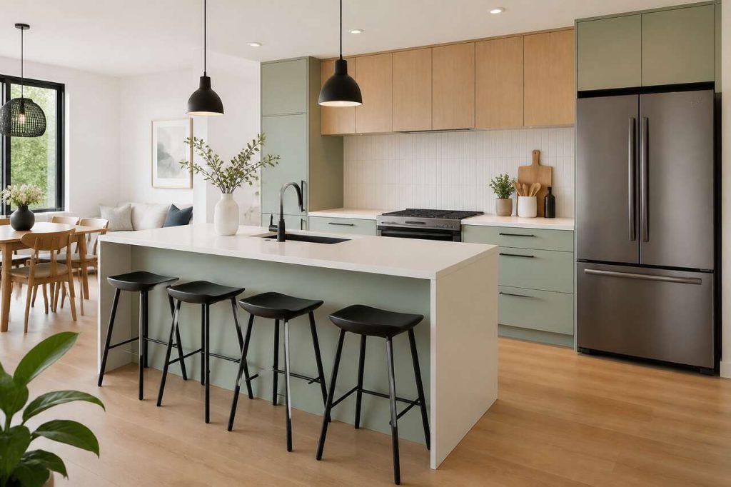 Couleurs tendances pour une cuisine ouverte