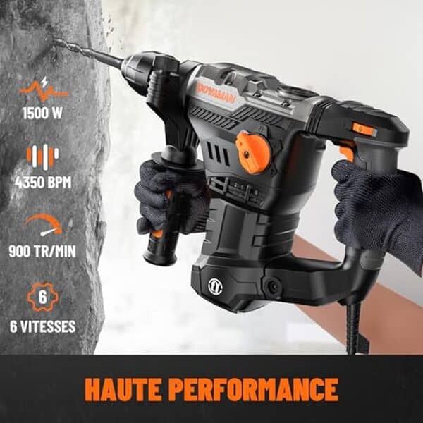 Découvrez notre test détaillé du marteau perforateur DOVAMAN RH15A 1500W avec 7 joules et 4 fonctions. Performances, avantages et avis d'expert pour bien choisir.